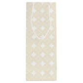 Beige shippo-patroon wijn cadeautas (Achterkant)
