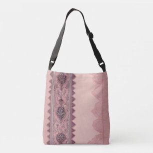 Beige & Sided AI-kunst Crossbody Tas