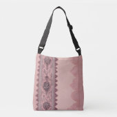 Beige & Sided AI-kunst Crossbody Tas (Voorkant)