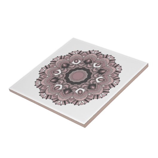 Beige sierplant tegeltje (Zijkant)