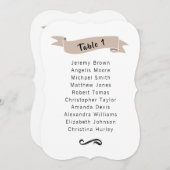 Beige simpele trouwzitjes. kaart (Voorkant / Achterkant)