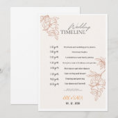 Beige & Simple Elegant Minimalistisch Huwelijkspro Kaart (Voorkant / Achterkant)