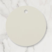 Beige Simple Floral Bohemian Wedding Dank je label (Achterkant)