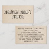 Beige Simple Modern Elegant Craft Visitekaartje (Voorkant / Achterkant)