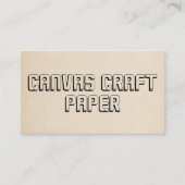 Beige Simple Modern Elegant Craft Visitekaartje (Voorkant)