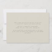 Beige Simple Modern Single Photo Afstuderen Aankondiging (Achterkant)