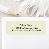 Beige Simple Plain Return-adreslabels Etiket (Insitu)