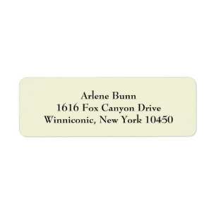 Beige Simple Plain Return-adreslabels Etiket