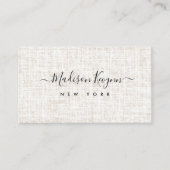 Beige Simple Plain Visitekaartje (Voorkant)