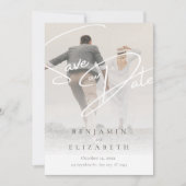 Beige Simple Romantic Save the Date Kaart (Voorkant)