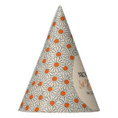 Beige Sinaasappel Daisies Bloemenboog Verjaardag Feesthoedjes (Links)