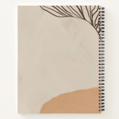 Beige Sketchbook minimalistische monogram naam ini Notitieboek (Achterkant)