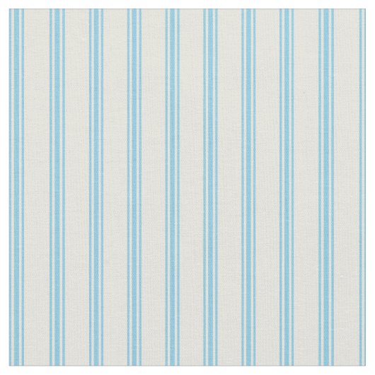 Beige & Sky Blue Lines Pattern Stof (Close Up)