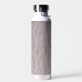 Beige Snakeskin Pattern Water Bottle Waterfles (Links)