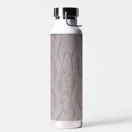 Beige Snakeskin Pattern Water Bottle Waterfles (Links)