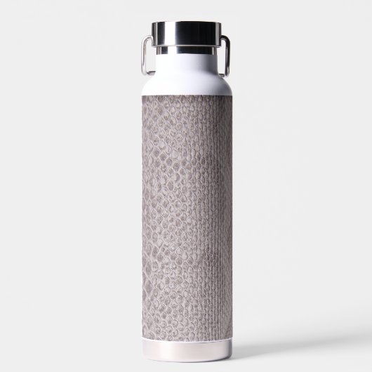 Beige Snakeskin Pattern Water Bottle Waterfles (Voorkant)