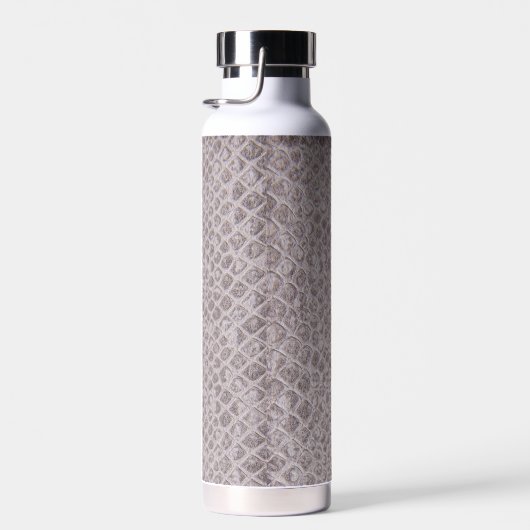 Beige Snakeskin Pattern Water Bottle Waterfles (Rechts)