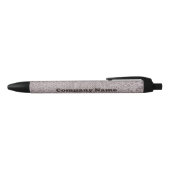 Beige Snakeskin Print Black Ink Pen (Bovenkant)