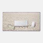 Beige sneeuwkristallen bureaumat (Keyboard & Muis)