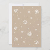 Beige sneeuwvlok Baby Het is koud buiten Baby show Kaart (Achterkant)