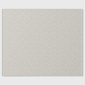 Beige Sneeuwvlok Kerst Inpakpapier (Vlak)