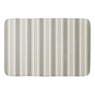 Beige snoepjes strepen badmat