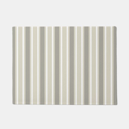 Beige snoepjes strepen deurmat (Voorkant)