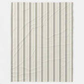 Beige snoepjes strepen fleece deken (Voorkant)