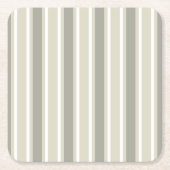 Beige snoepjes strepen kartonnen onderzetters (Voorkant)