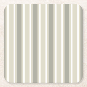 Beige snoepjes strepen kartonnen onderzetters