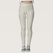 Beige snoepjes strepen leggings (Voorkant)