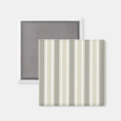 Beige snoepjes strepen magneet (Voorkant / Achterkant)