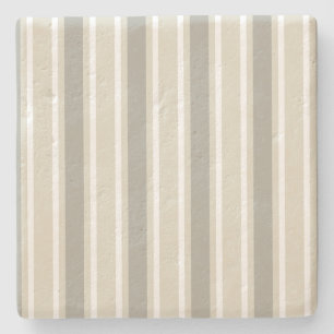 Beige snoepjes strepen stenen onderzetter