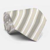 Beige snoepjes strepen stropdas (Opgerold)