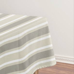 Beige snoepjes strepen tafelkleed