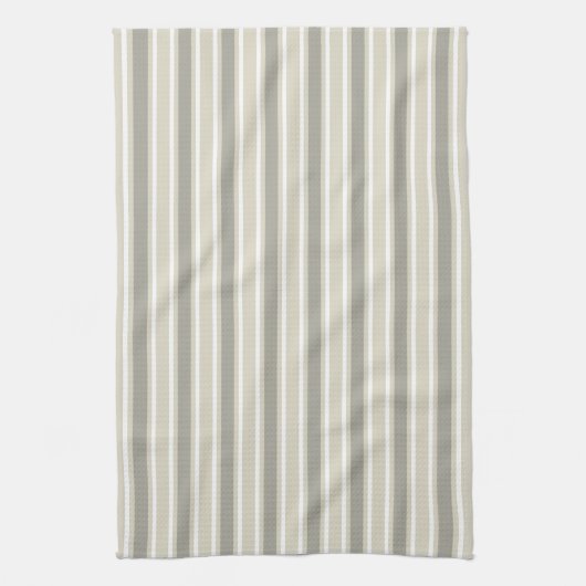 Beige snoepjes strepen theedoek (Verticaal)