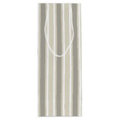 Beige snoepjes strepen wijn cadeautas (Achterkant)