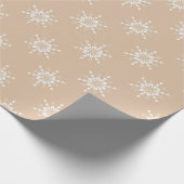 Beige Snowflake Harmony Cadeaupapier (Hoek)