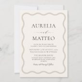 Beige & Soft Neutral golvend Lijst Minimal Modern Kaart (Voorkant)