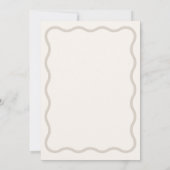 Beige & Soft Neutral golvend Lijst Minimal Modern Kaart (Achterkant)