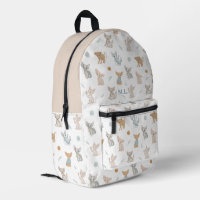 Beige Sphynx Kat Patroon Aangepaste Monogram Kinde