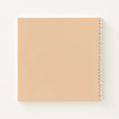 Beige spiraal Notitieboek met retro rood hart (Achterkant)