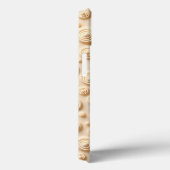Beige Spiraalpatroon iPhone Hoesje Aesthetische St (Achterkant / Rechts)