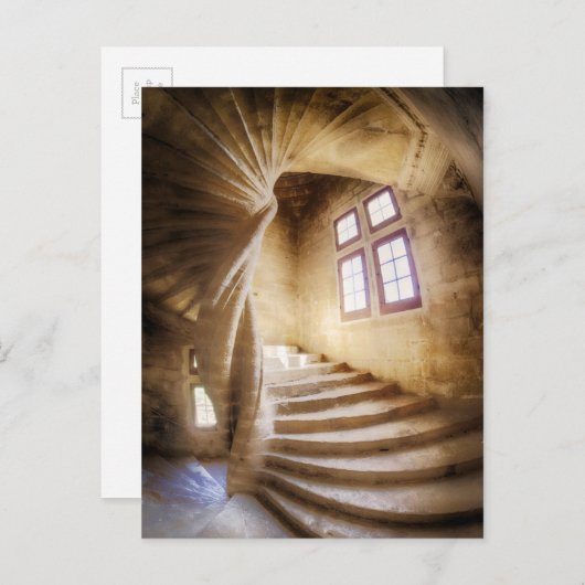 Beige spirl trap, Frankrijk Briefkaart (Voorkant / Achterkant)