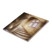 Beige spirl trap, Frankrijk Tegeltje (Zijkant)