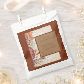 beige stam-huwelijksthema bedankzakje (Geknipt)