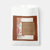 beige stam-huwelijksthema bedankzakje (Voorkant)