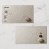 Beige steen op zandachtergrond visitekaartje (Voorkant / Achterkant)