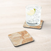 Beige steentextuur bier onderzetter (Rechterzijde)