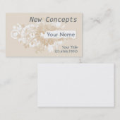 Beige stijlvol, modern en professioneel visitekaartje (Voorkant / Achterkant)